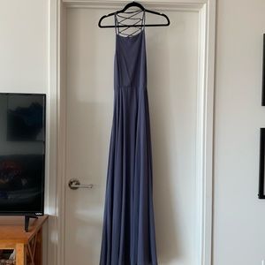 Lulus Blue Strappy to Be Here Maxi Dress